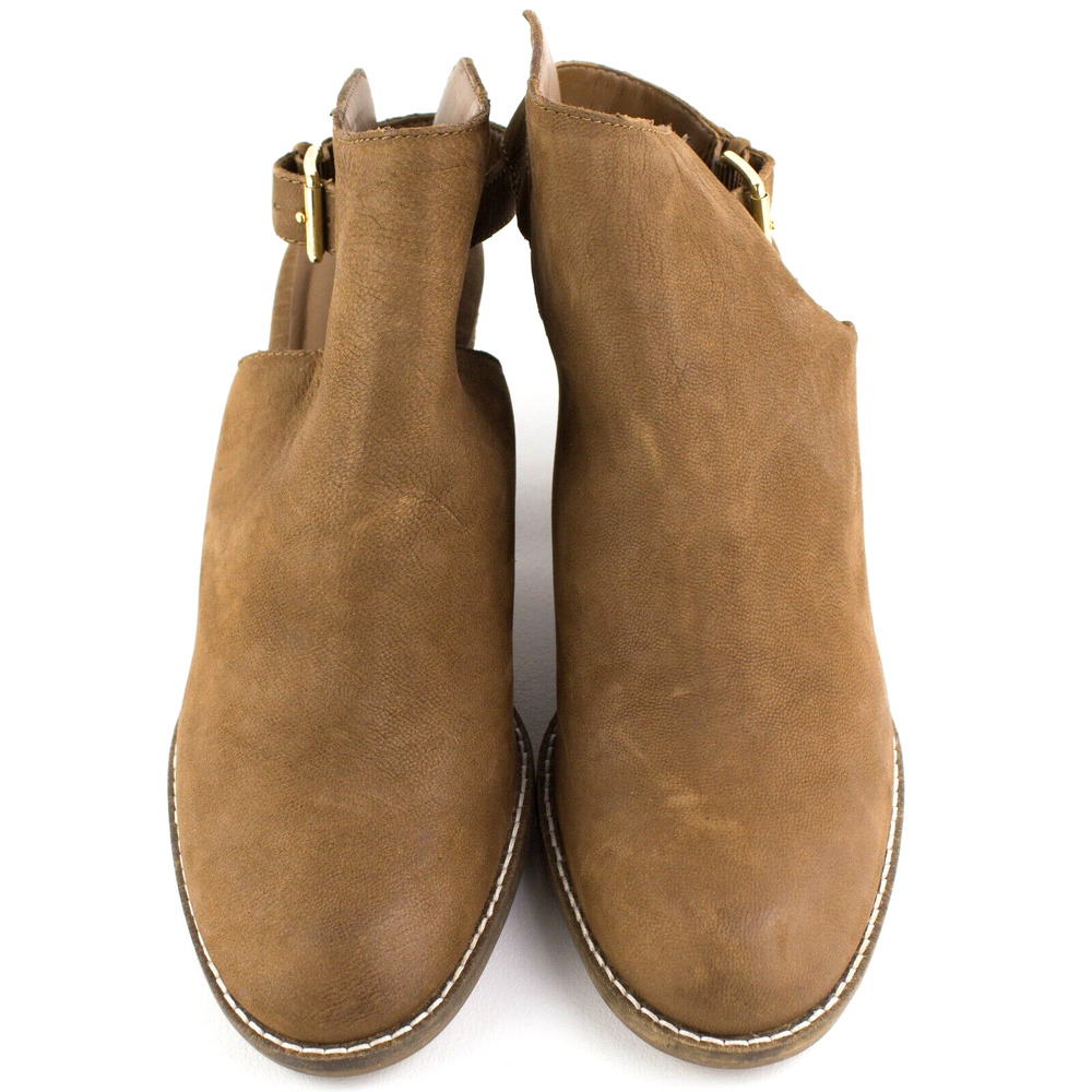 Cole Haan Pippa Tan Suede Leather Stacked Heel Slingback Bootie Shoes SIZE 8.5 B - Picture 2 of 5